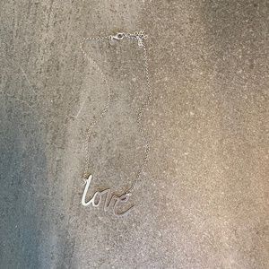 LOVE sterling silver necklace
